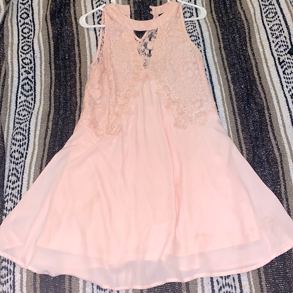 Coral pink homecoming dress